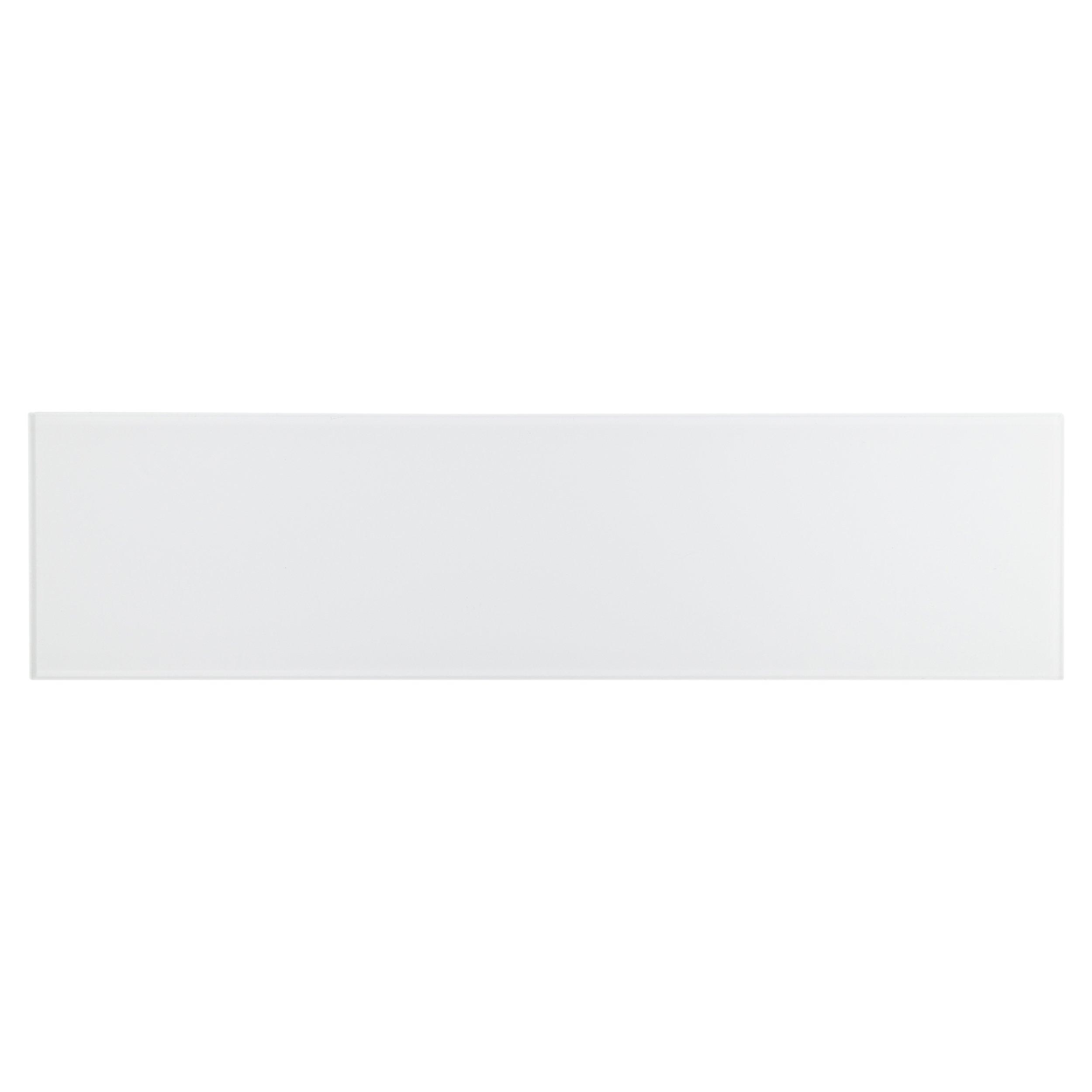 Pure Snow Glass Tile - 6in. x 24in. - 100032812 | Floor and Decor