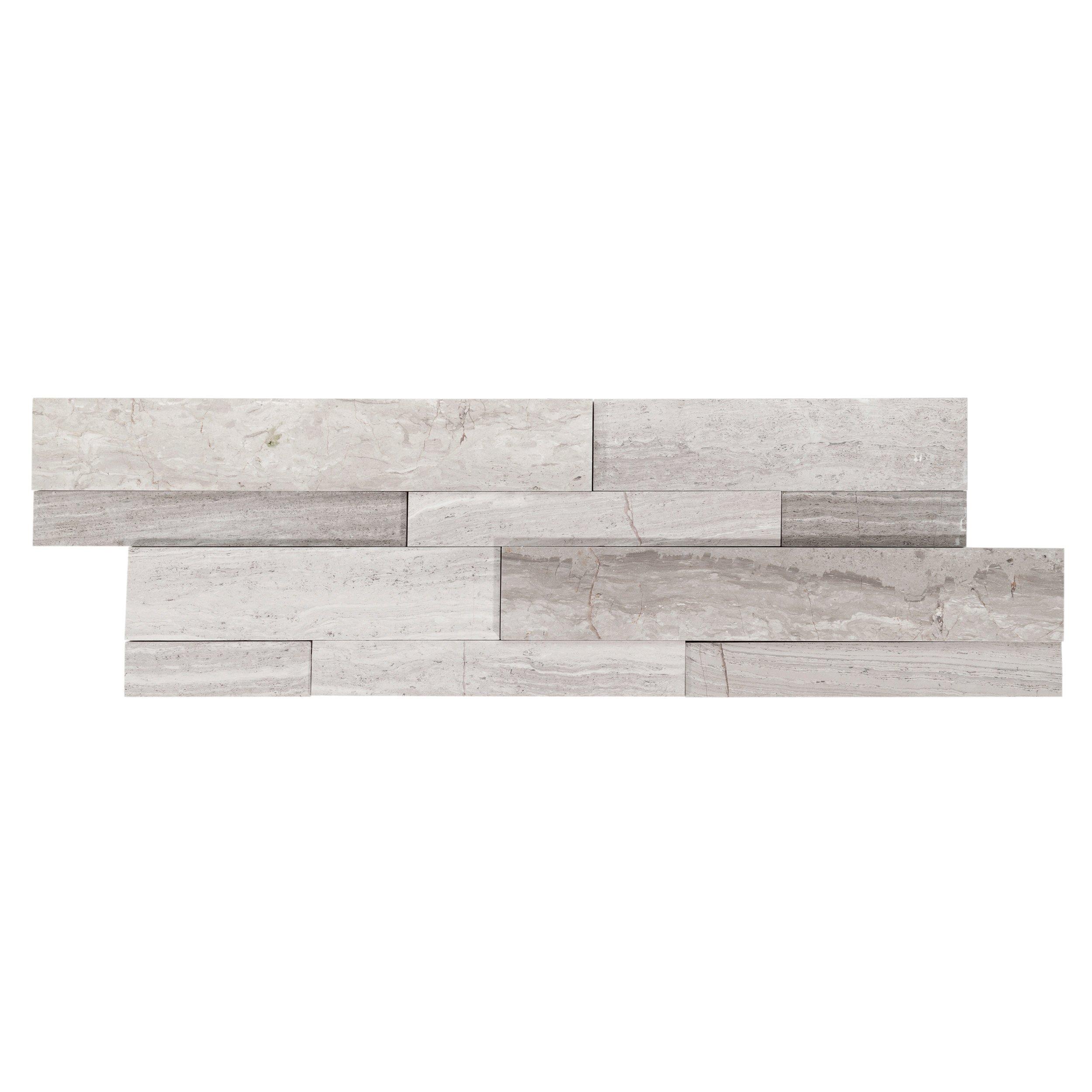 Valentino White Splitface Marble Panel Ledger 6 X 24 100188713 Floor And Decor