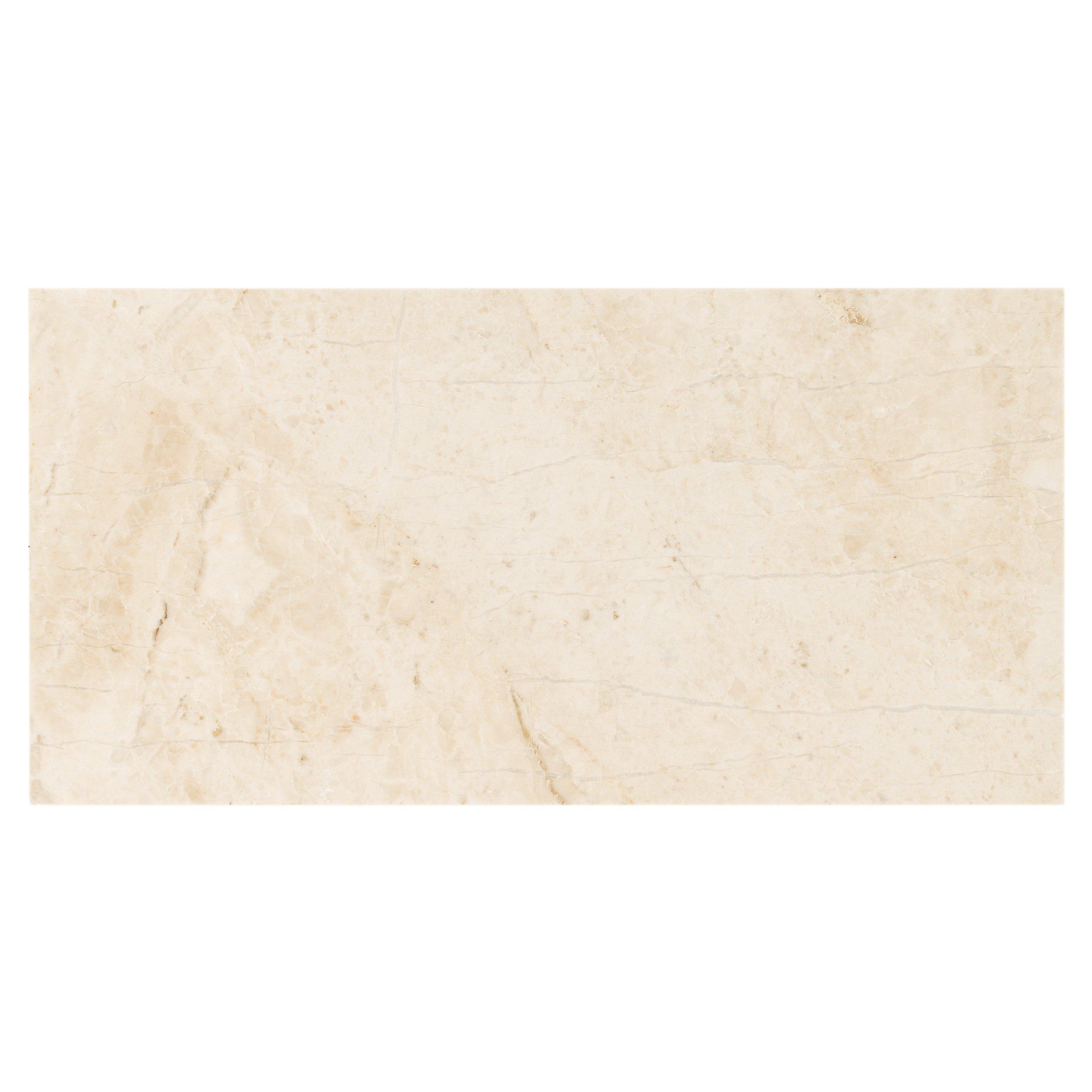 Tuscany Cream Polished Marble Tile - 12 x 24 - 100136639 | Floor and Decor