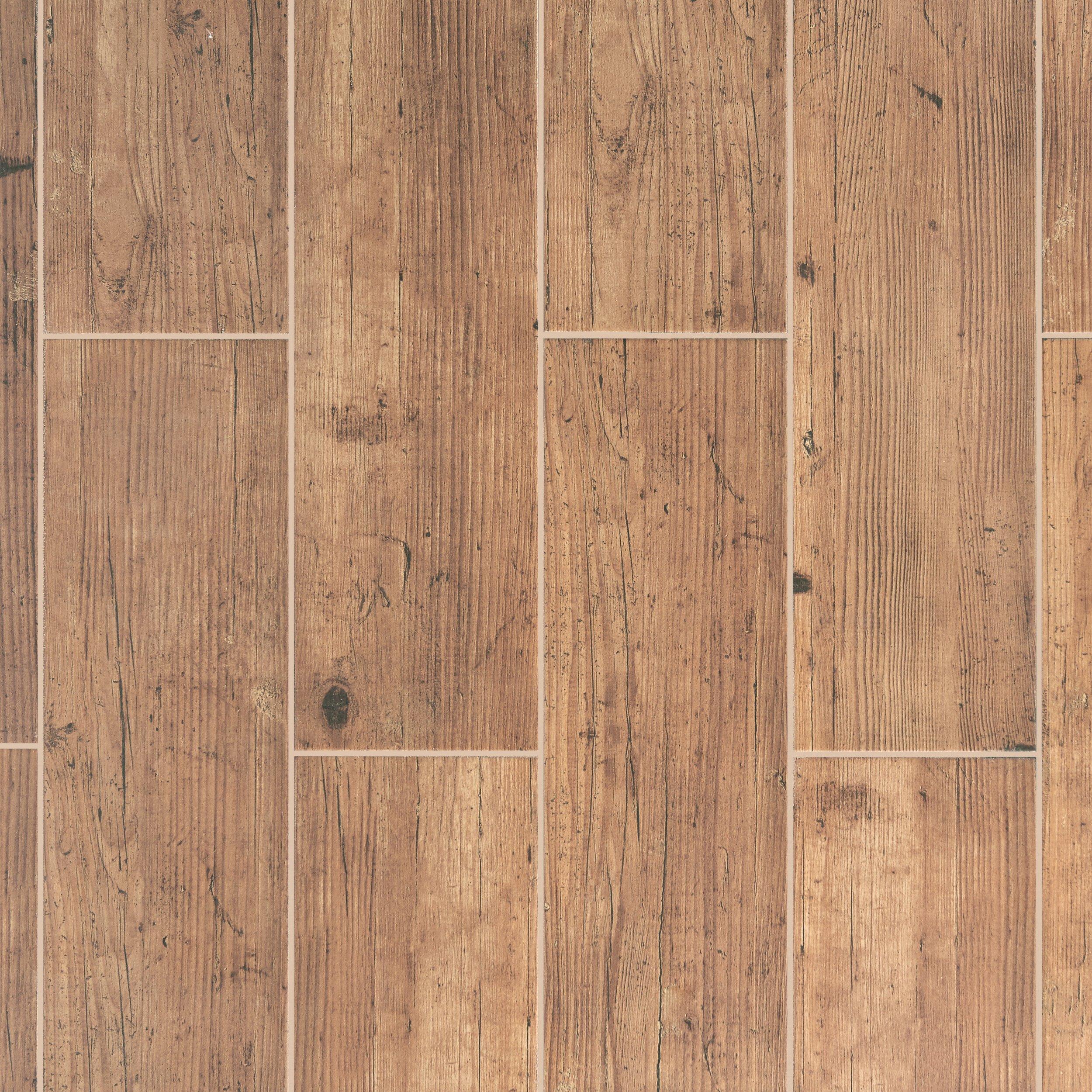 Burton Oak Wood Plank Porcelain Tile - 6 x 24 - 100436070 | Floor and Decor
