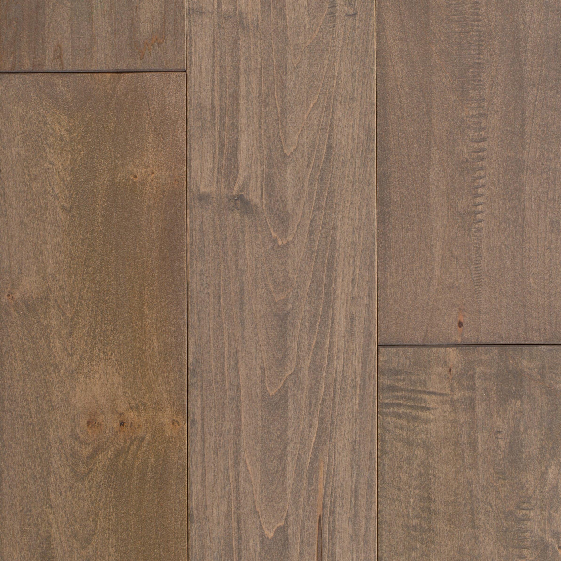 Greige Maple Hand Scraped Solid Hardwood