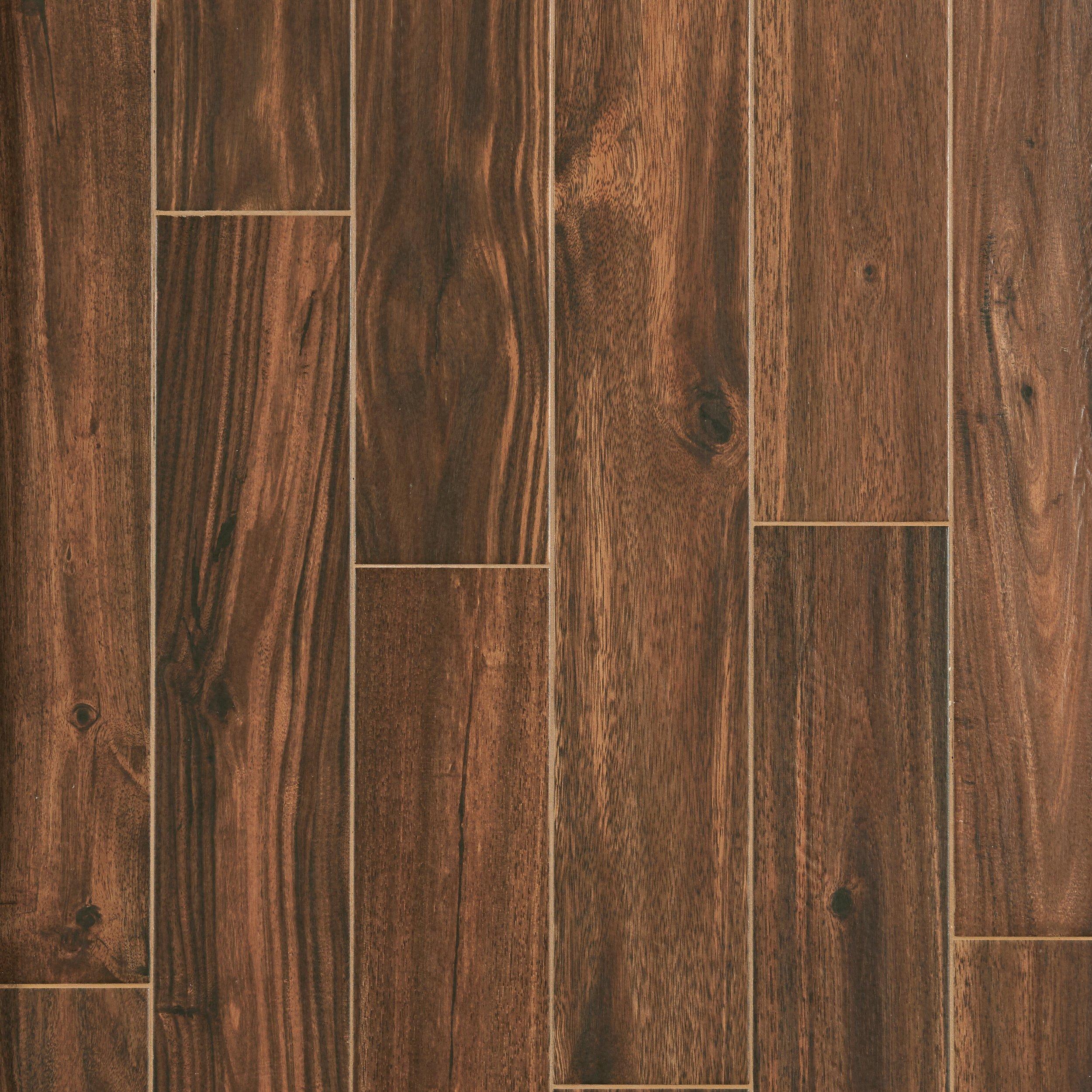 Ashville Pecan Wood Plank Porcelain Tile - 6 x 24 - 100262195 | Floor