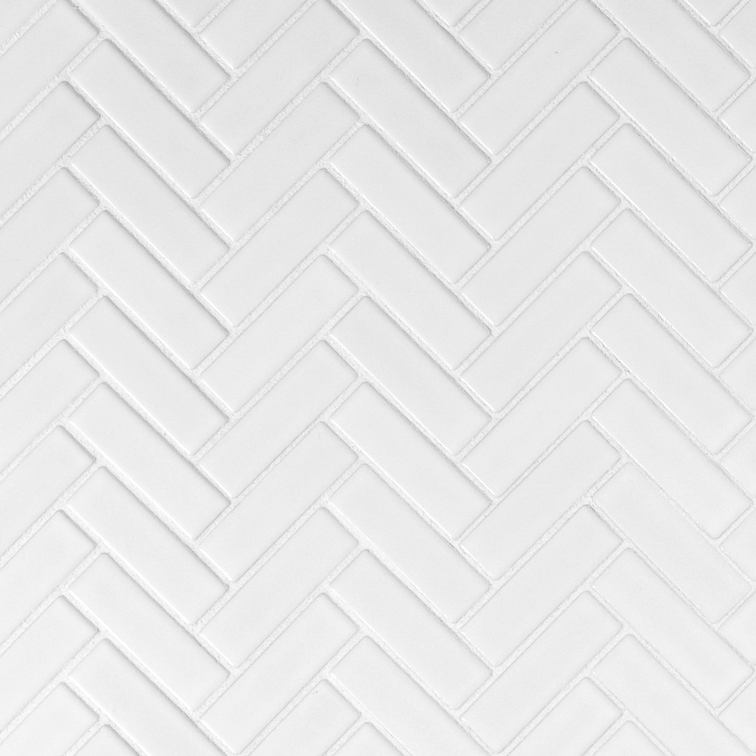 Black And White Mosaic Tile Backsplash white herringbone porcelain mosaic