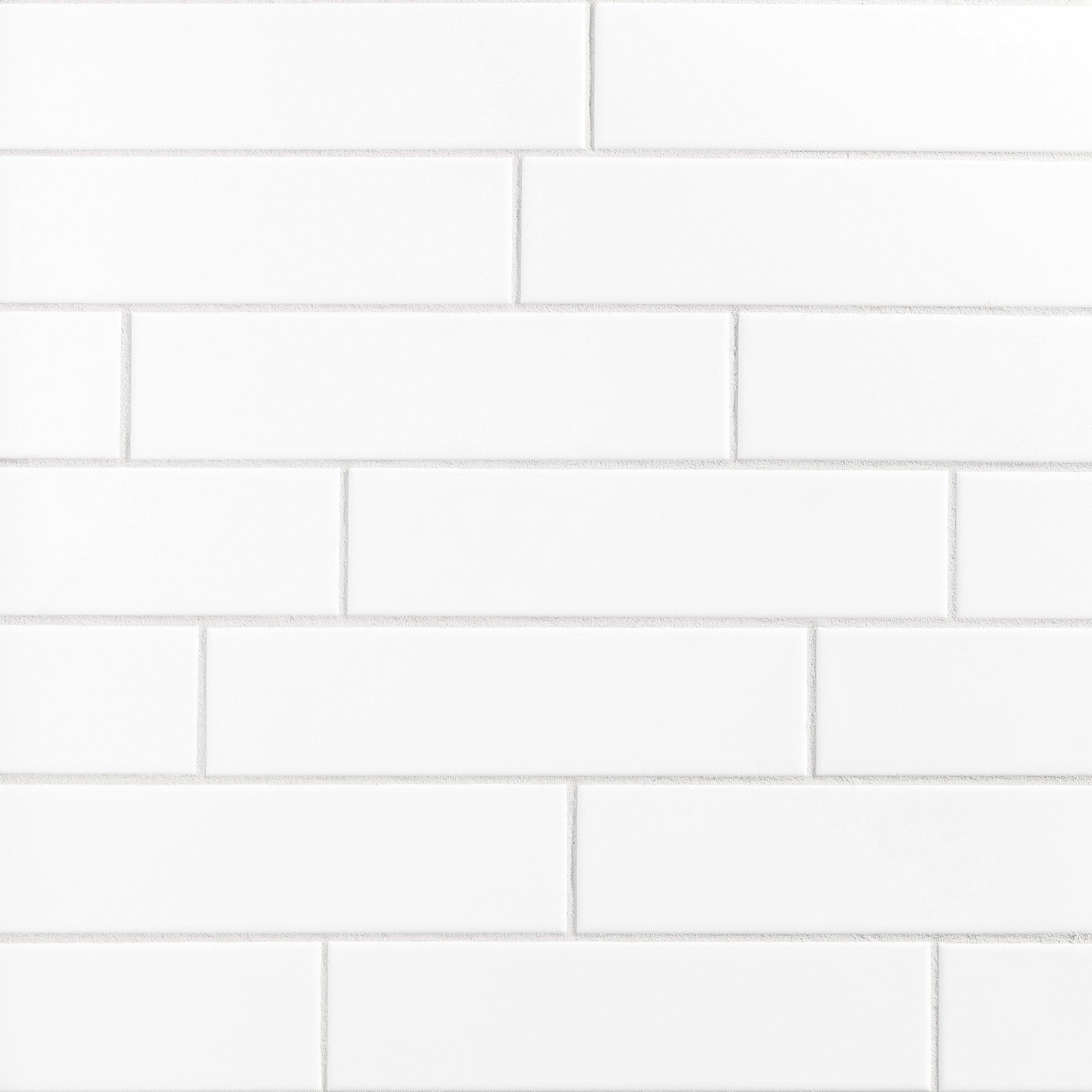 Metro White Glossy Ceramic Tile - 4 x 16 - 100139302 ...