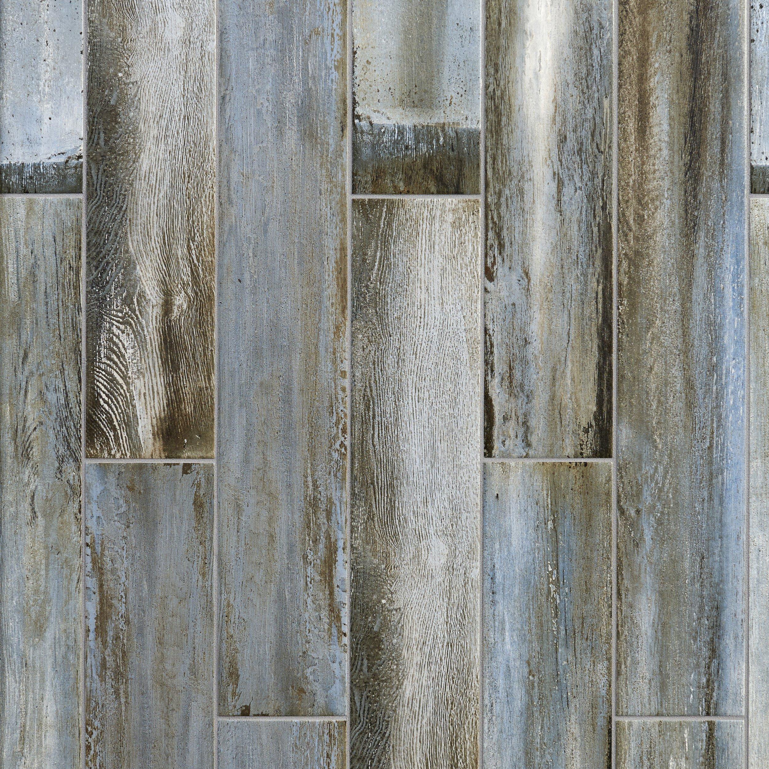 Lexington Blue Wood Plank Porcelain Tile