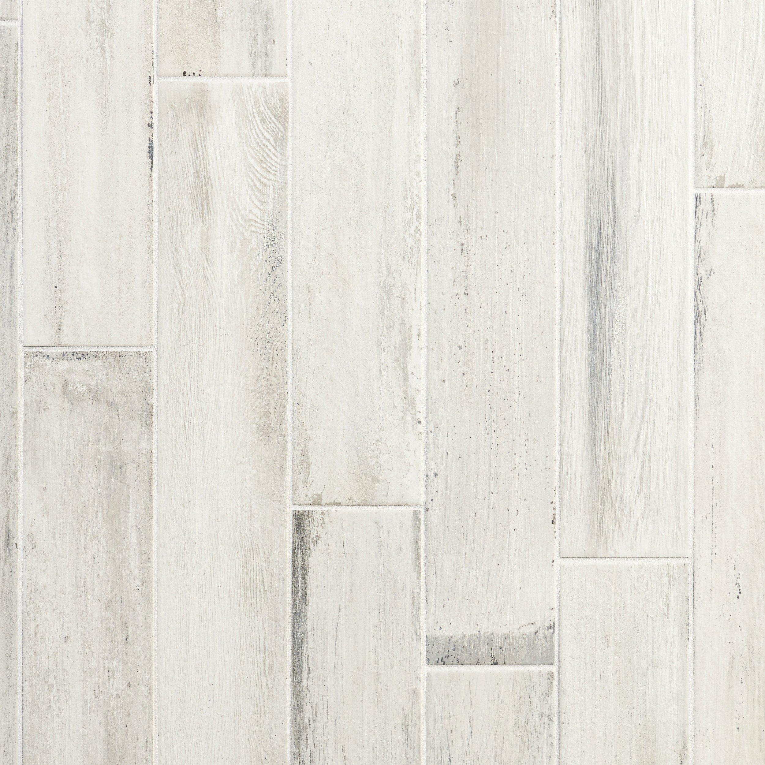 White wood plank ceiling