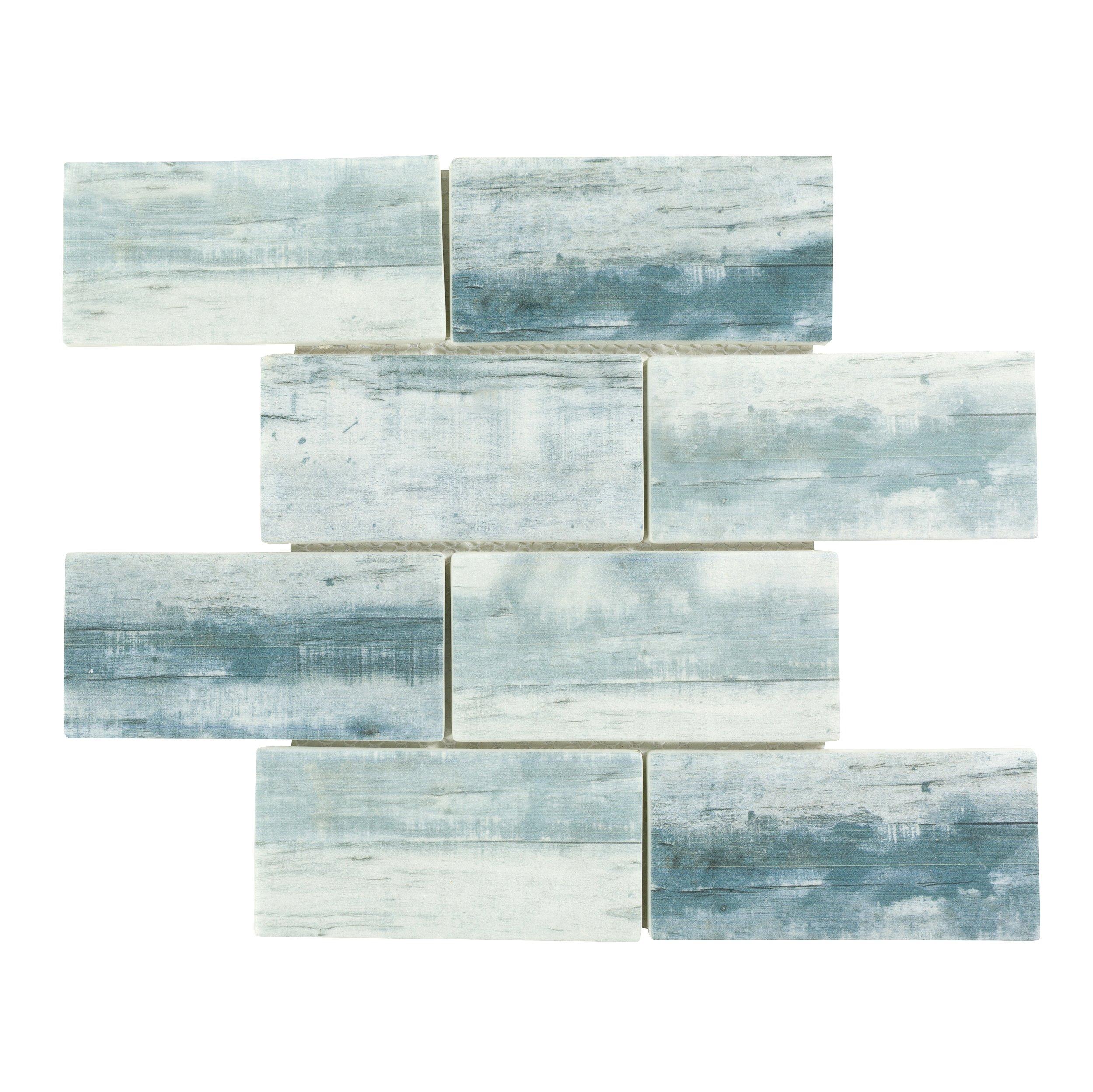 Blue Forest Marble Tile - 4 x 12 - 100464866 | Floor and Decor