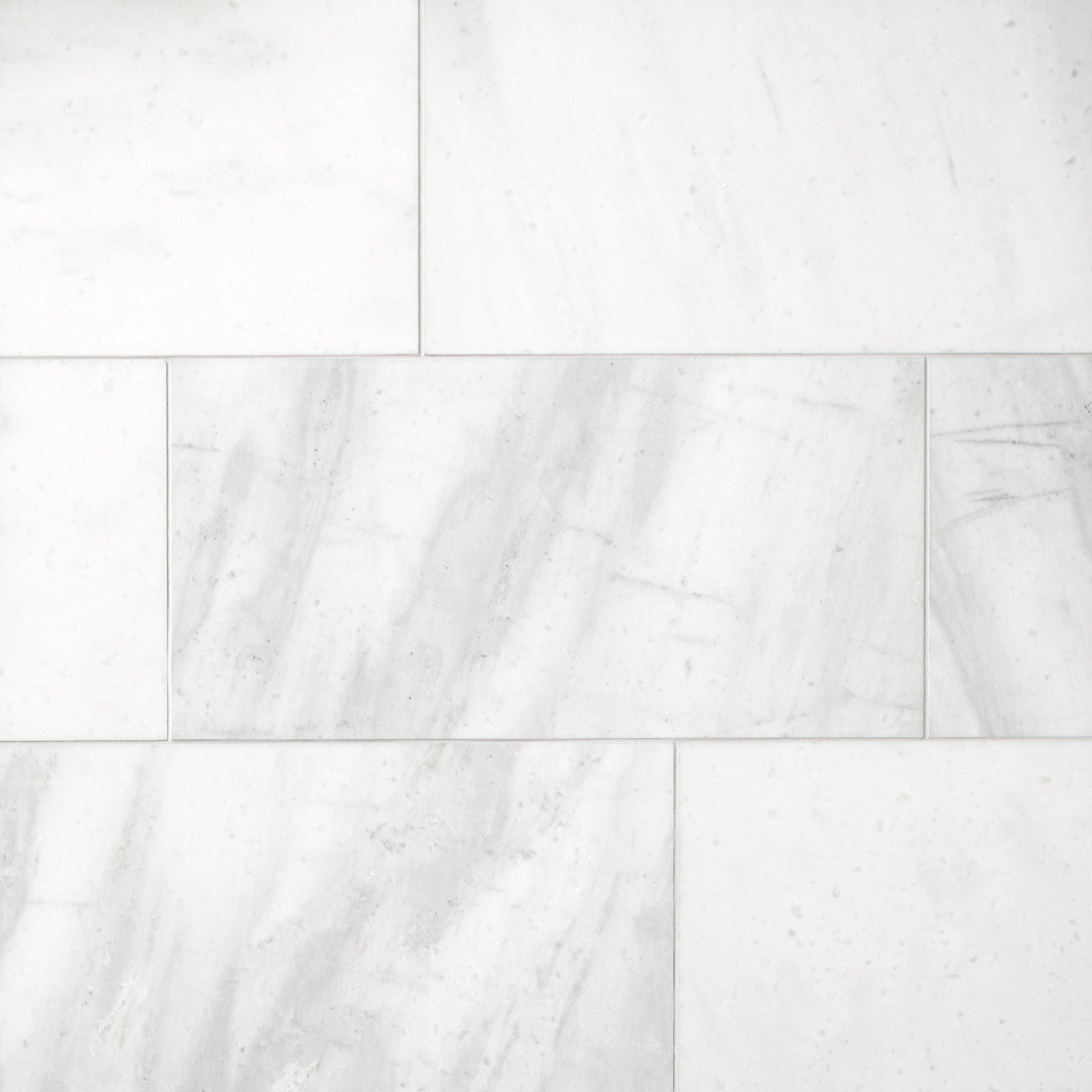 Ocean White Marble Tile - 12 x 24 - 100139351 | Floor and Decor