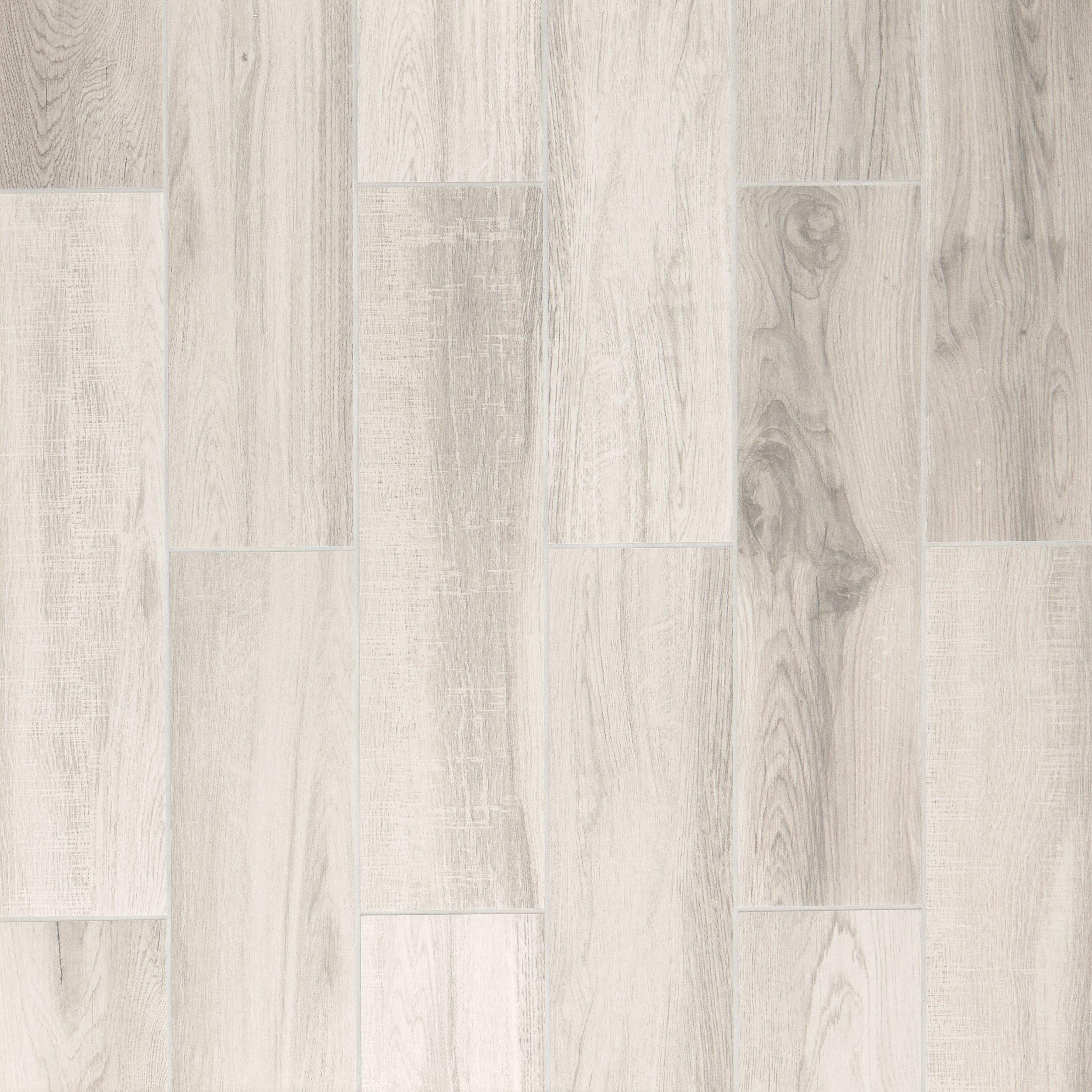 Pier White Wood Plank Porcelain Tile - 6 x 36 - 100199967 | Floor and Decor