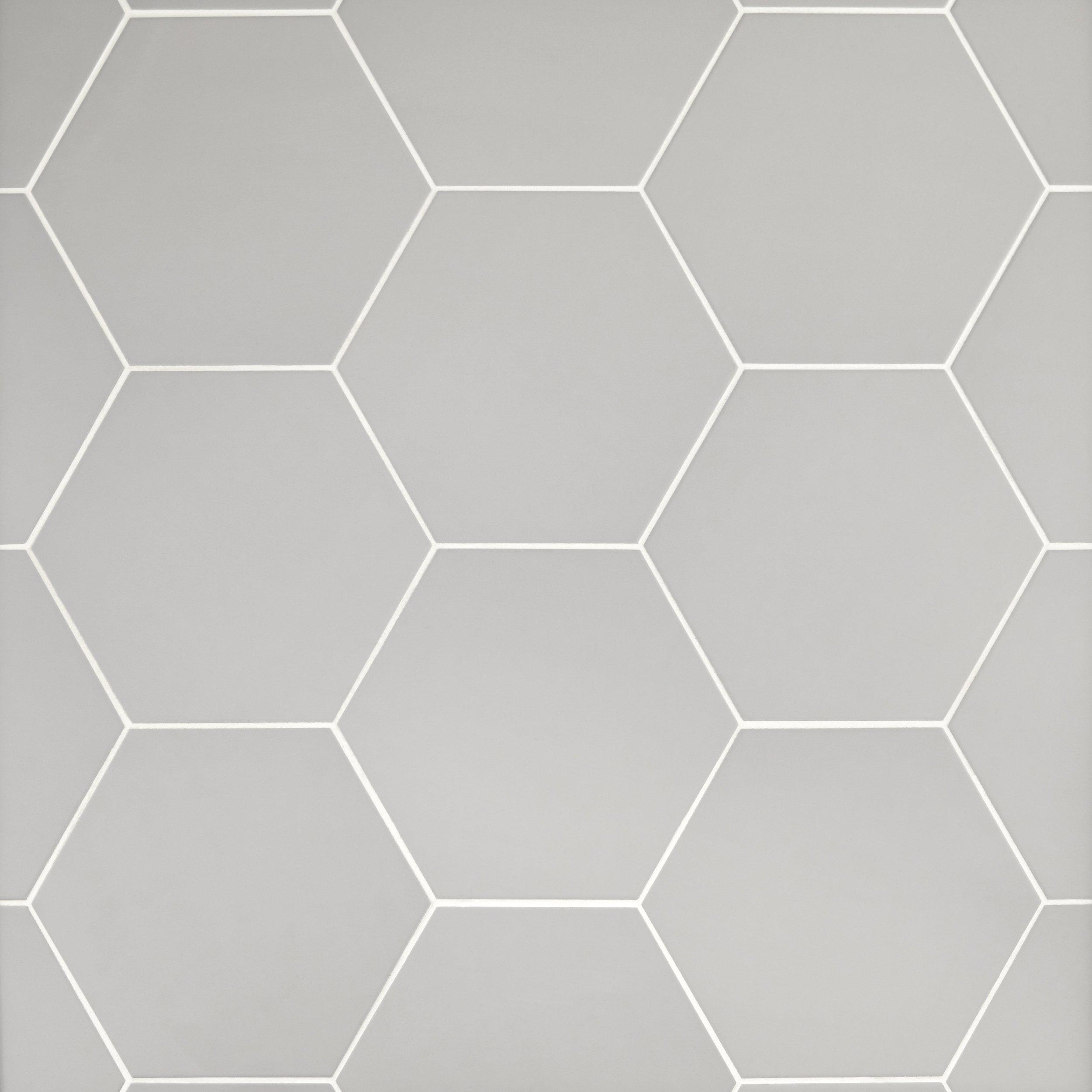 tile porcelain hexagon gray floor mosaic opal bathroom tiles flooring matte flooranddecor decor metro polished grey bathrooms