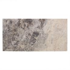 Argento Brushed Travertine Tile - 6 x 24 - 922101287 | Floor and Decor
