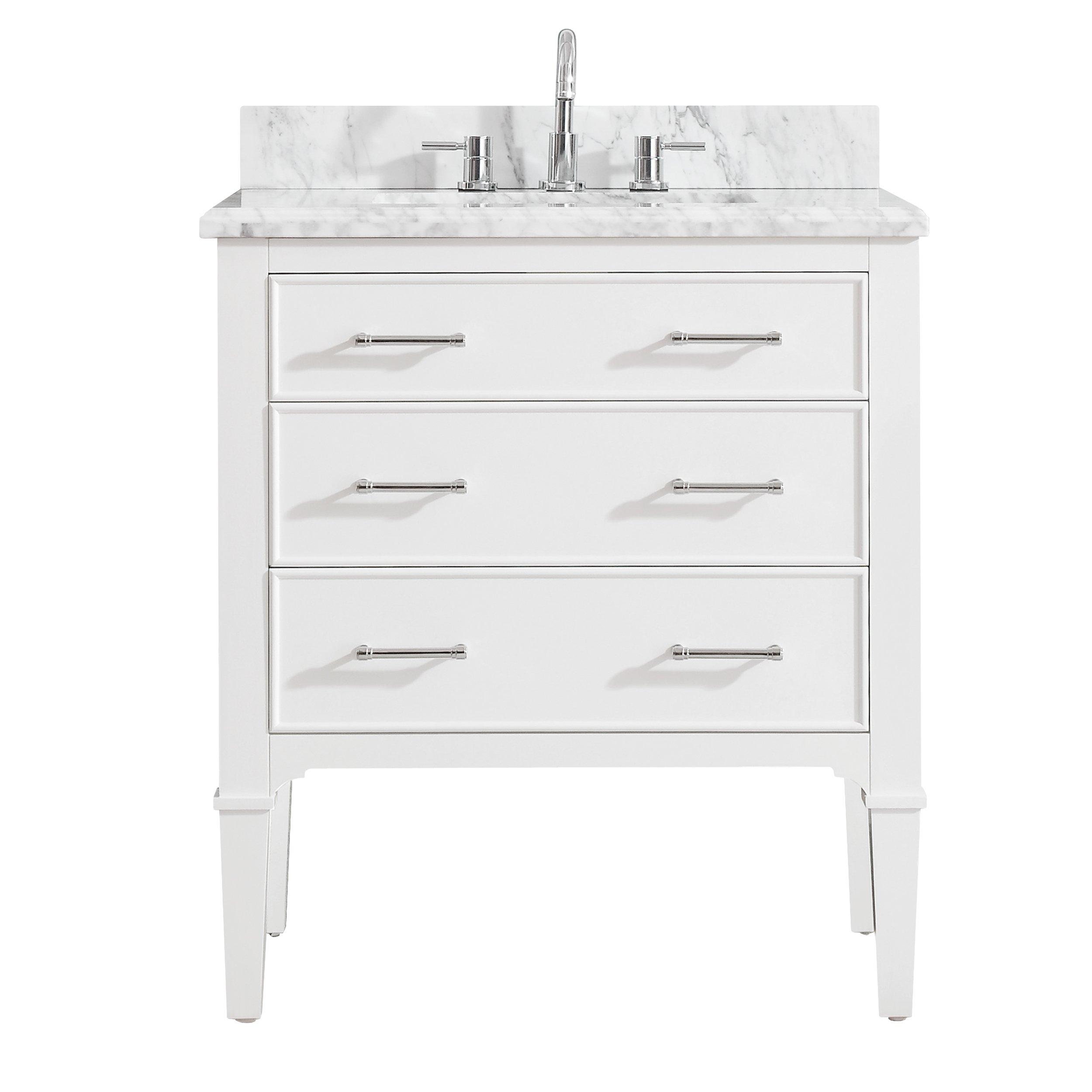 Arlington 31 In Vanity With Carrara Marble Top 31in